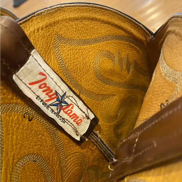 Tony Lama Brown Western Women’s Cowboy Boots - Picture 10 of 10